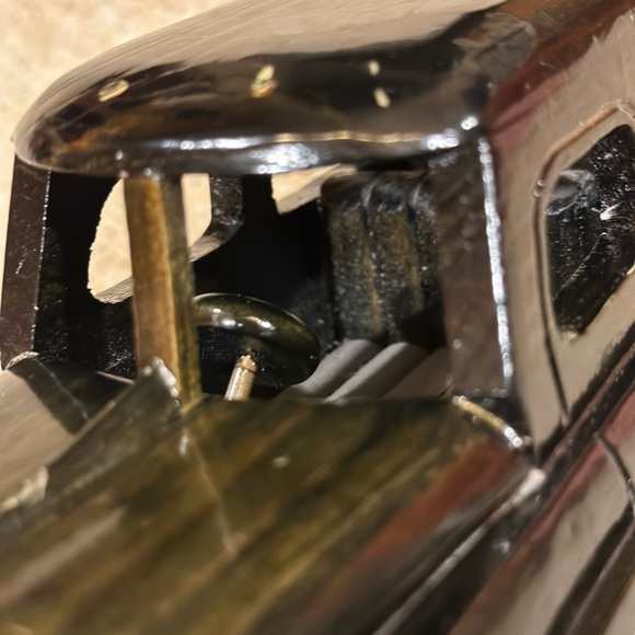 All Wood Car 11”  With Realistic Accessories and Details.Realistic Handles/decor - Picture 15 of 16